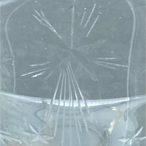 VTG Susquehanna Champagne Glass Hand Cut 6 Point Star Crystal Atomic Replacement - Picture 4 of 9